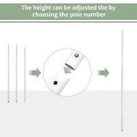 Outsunny Sun Sail Shade Support Pole Adjustable Height Support(m-5)