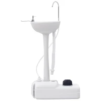 kleankin Portable Camping Sink Hand Wash Station with 4.5 Gal Water Tank, Soap Dispenser and Towel Holder, for Outdoor Events(m-11)