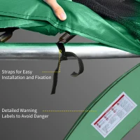 HOMCOM Φ10ft Trampoline Replacement Safety Pad Trampoline Pad Waterproof Spring Cover Green(m-6)