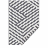 Outsunny Reversible Outdoor RV Rug, Patio Floor Mat, 6'x9' Plastic Straw Rug for Backyard, Deck, Beach, Camping, Grey and Cream(m-2)