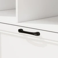 HOMCOM Lateral Mobile Filing Cabinet, 2 Drawer File Cabinet with Wheels, Adjustable Hanging Bars, Walnut and White(m-9)