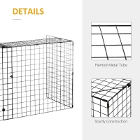HOMCOM Fireplace Screen, Extendable Fire Spark Guard Cover with Metal Mesh for Living Room Home Decor, Black(m-6)