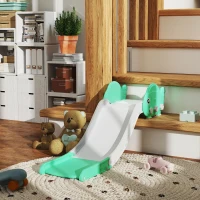 Qaba Toddler Couch Slide for Bed, Sofa, Stairs, Easy Assemble & Storage, for 18-48 Months, Green(m-8)