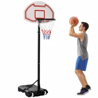 Soozier Portable Kids Basketball Hoop with Wheels(m-1)
