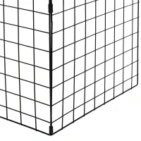 HOMCOM Fireplace Screen, Extendable Fire Spark Guard Cover with Metal Mesh for Living Room Home Decor, Black(m-7)