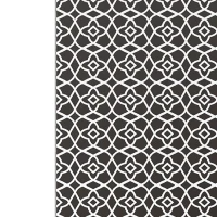 Outsunny Reversible Outdoor Rug, Waterproof Plastic Straw RV Rug with Carry Bag, 9' x 18', Black and White Clover(m-14)