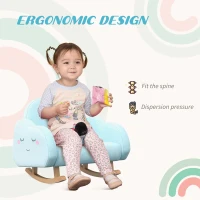 Qaba Rocker Armchair for Nursery Playroom Preschool for 1.5-5 Years, Blue(m-6)