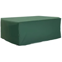 Outsunny Patio Furniture Set Cover Waterproof Garden Outdoor Rattan Wicker UV Rain Protector (Dark Green, 83”x55”)(m-2)