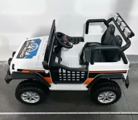Qaba 12V 2-Seater Ride on Truck Car with Dual Motors, Remote, Soft Start, 4-Wheel Suspension, Lights, Music, USB, Horn, White(m-13)