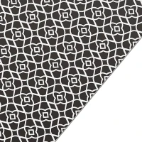Outsunny Reversible Outdoor Rug, Waterproof Plastic Straw RV Rug with Carry Bag, 9' x 18', Black and White Clover(m-12)