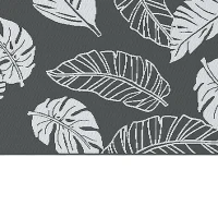 Outsunny Reversible Outdoor RV Rug, Patio Floor Mat, 6' x 9' Plastic Rug for Backyard, Deck, Beach, Camping, Grey and White(m-11)