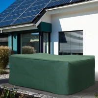 Outsunny Patio Furniture Set Cover Waterproof Garden Outdoor Rattan Wicker UV Rain Protector (Dark Green, 83”x55”)(m-8)