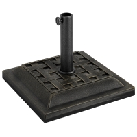 Outsunny 20 lbs Patio Umbrella Base Stand, Bronze