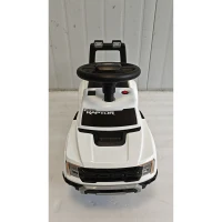 Qaba Toddler Car Licensed Ford Raptor with Headlights, Horn, Under Seat Storage, Anti-Tip Design for 18-36 Months, White(m-10)