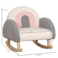 Qaba Kids Sofa, Rocking Toddler Sofa Chair, Gift for 18-36 Months, Gray(m-3)