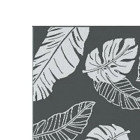 Outsunny Reversible Outdoor RV Rug, Patio Floor Mat, 6' x 9' Plastic Rug for Backyard, Deck, Beach, Camping, Grey and White(m-12)