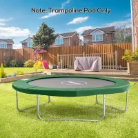 HOMCOM Φ10ft Trampoline Replacement Safety Pad Trampoline Pad Waterproof Spring Cover Green(m-1)