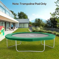 HOMCOM Φ10ft Trampoline Replacement Safety Pad Trampoline Pad Waterproof Spring Cover Green(m-8)