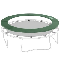 HOMCOM Φ10ft Trampoline Replacement Safety Pad Trampoline Pad Waterproof Spring Cover Green(m-11)