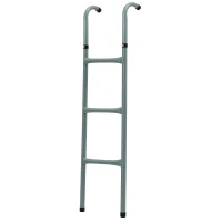 HOMCOM Steel Trampoline Ladder, Fit 12ft & 14ft Trampoline, 3-Step Trampoline Ladder, Trampoline Accessories, 330 lbs Capacity(m-9)