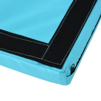Soozier 4'x8'x2" Folding Gymnastics Tumbling Mat, Exercise Mat with Carrying Handles for Yoga, MMA, Martial Arts, Stretching, Core Workouts, Light Blue(m-10)