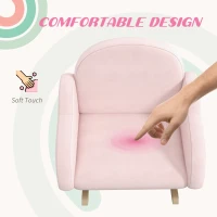 Qaba Rocker Armchair for Nursery Playroom Preschool for 1.5-5 Years, Pink(m-5)