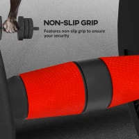 Soozier 44lbs 2-in-1 Adjustable Dumbbells Weight Set, Dumbbell Hand Weights Barbell for Body Fitness, Lifting Training for Home, Office, Gym, Black and Red(m-5)