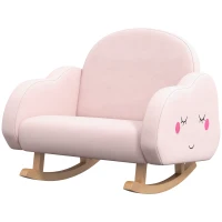 Qaba Rocker Armchair for Nursery Playroom Preschool for 1.5-5 Years, Pink(m-11)
