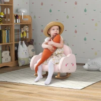 Qaba Rocker Armchair for Nursery Playroom Preschool for 1.5-5 Years, Pink(m-2)