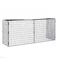 HOMCOM Fireplace Screen, Extendable Fire Spark Guard Cover with Metal Mesh for Living Room Home Decor, Black(m-11)