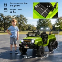 Qaba 12V 4x4 Kids Electric Car w/ 2WD/4WD Switchable, Remote Control, Spring Suspension System, Back Trailer, Camouflage(m-3)