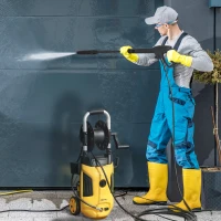 Outsunny Electric Pressure Washer, 2176 PSI High Pressure Washer with 20 ft Outlet Hose, Adjustable Nozzle, 1.9GPM Power Washer(m-1)