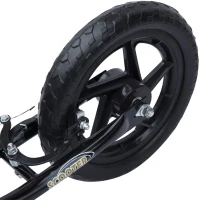 HOMCOM Kick Scooter for Kids 5-12 Years Old with Adjustable Height Handlebar, Non-slip Footplate, Big Wheels, Rear Brake, Black(m-9)