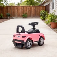 Qaba Land Rover Licensed Ride On Car for Kids, Toddler Baby Push Car with Under Seat Storage, for 18-36 Months, Pink(m-9)