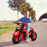 Qaba Foot to Floor Toddler Ride on Toy, Sliding Toddler Car with Music and Bubble, for 2-5 Years Old, Red(m-8)