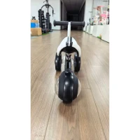 Qaba Balance Bike, Baby Bike with 135° Steering Limit & Lighting Rear Wheels for Toddlers 12-24 Months, Black(m-6)