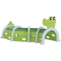 Qaba Crocodile Design Tunnel for Kids to Crawl Through, for 3-6 Years, Green(m-2)