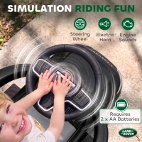 Qaba Land Rover Discovery Licensed 2-in-1 Ride On Push Car with Removable Parent Handle, Under-Seat Storage, Black(m-7)