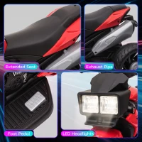 Aosom 6V Kids Motorcycle, Battery-Operated Mini Electric Motorbike with Forward/Reverse Switch, Horn, Red(m-7)