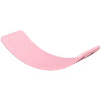 Qaba 32.3" Balance Board, Wobble Board Kids Curvy Rocker Board, Ended Preschool Learning Montessori Waldorf Toy, Pink(m-2)
