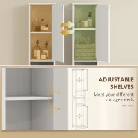 HOMCOM Narrow Tall Bathroom Storage Cabinet, 70" Slim Freestanding Bathroom Cabinet with Adjustable Shelves, Open Shelves(m-6)
