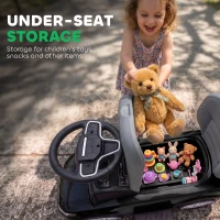 Qaba Land Rover Discovery Licensed Baby Push Car, 2-in-1 Ride on Car with Push Handle and Safety Guardrail, Black(m-6)