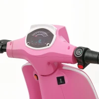Qaba 24V Kids Motorcycle with 3-Speed, Electric Motorcycle with Rear Suspension and LED Lights for 8-12 Years Old, Pink(m-9)