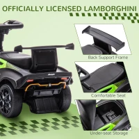 Aosom Ride on Push Car, Ride Racer, Foot-to-Floor Walking Sliding Car for Toddler with Under Seat Storage, Horn and Engine Sound, Steering Wheel, Aged 18-36 Months, Green(m-9)