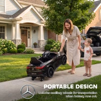 Qaba 12V Electric Car for Kids Licensed Mercedes AMG CLE 53 with Remote, Suspension, Lights, Music for 37-72 Months, Black(m-6)