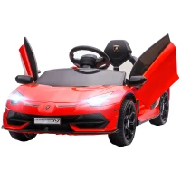 Aosom Lamborghini Licensed Kids Ride on Car w/ Easy Transport, Red(m-1)