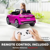Qaba Audi Q8 e-tron Sportback Licensed 12V Battery Powered Kids Electric Car w/ Spring Suspension, Soft Start, Pink(m-5)