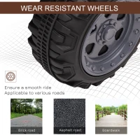 Aosom Kids ATV Four Wheeler  Ride on Car, Motorized Quad, 6V Battery Powered Electric Quad with Songs for 18-36 Months, Black(m-7)