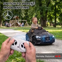 Qaba 12V Electric Car for Kids Licensed Mercedes AMG CLE 53 with Remote, Suspension, Lights, Music for 37-72 Months, Black(m-5)
