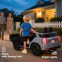 Aosom Electric Ride on Car 12V Kids Ride-on Toy, Gray(m-9)